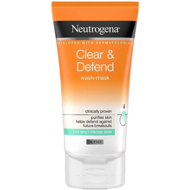 Neutrogena Clear & Defend 2‑in‑1 Wash‑Mask 150 ml
